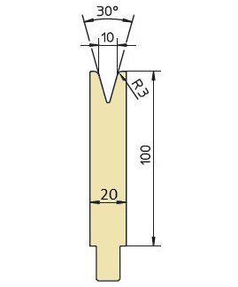 V10 Abkantwerkzeug 30°