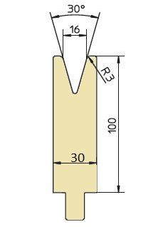 Unterwerkzeug 30° V16