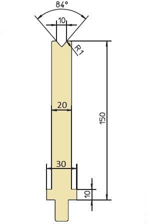 hohe Matrize 84°