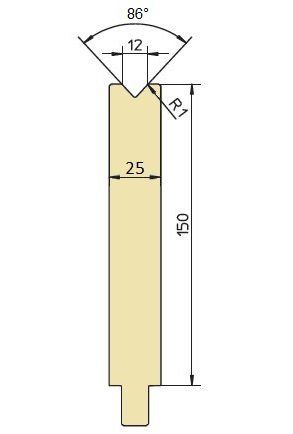 hohes Unterwerkzeug 86°