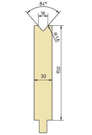 hohe V16 Matrize 84°
