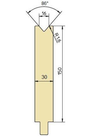 Abkantmatrize 84° V16
