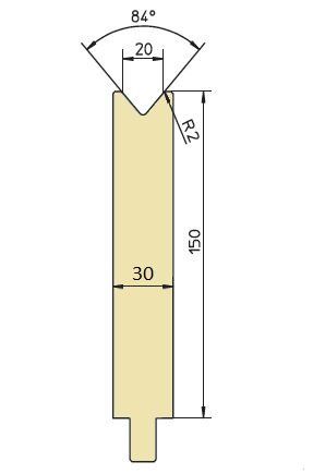 Matrize 84° Öffnungsweite 20