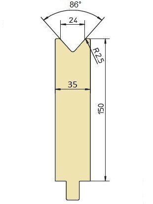 hohe 86° Matrize V24