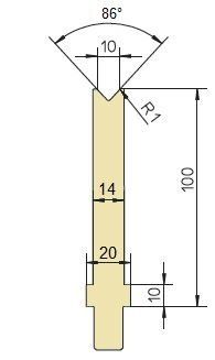 Abkantwerkzeug Öffnung 10 86°