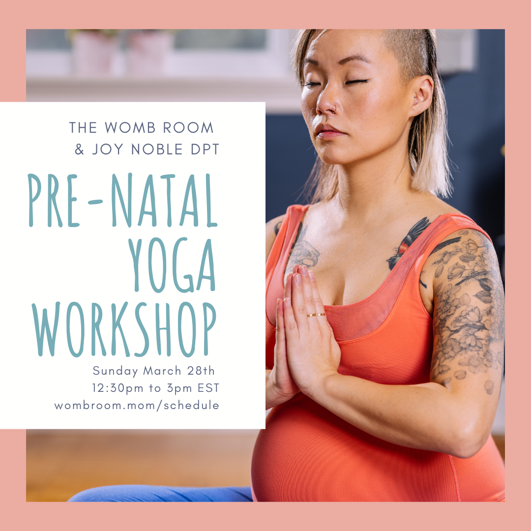 prenatal yoga workshop flyer