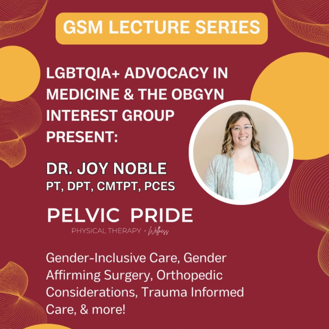 flyer with picture of Dr Joy for New York Medical College presentation about gender affirming and trauma informed care