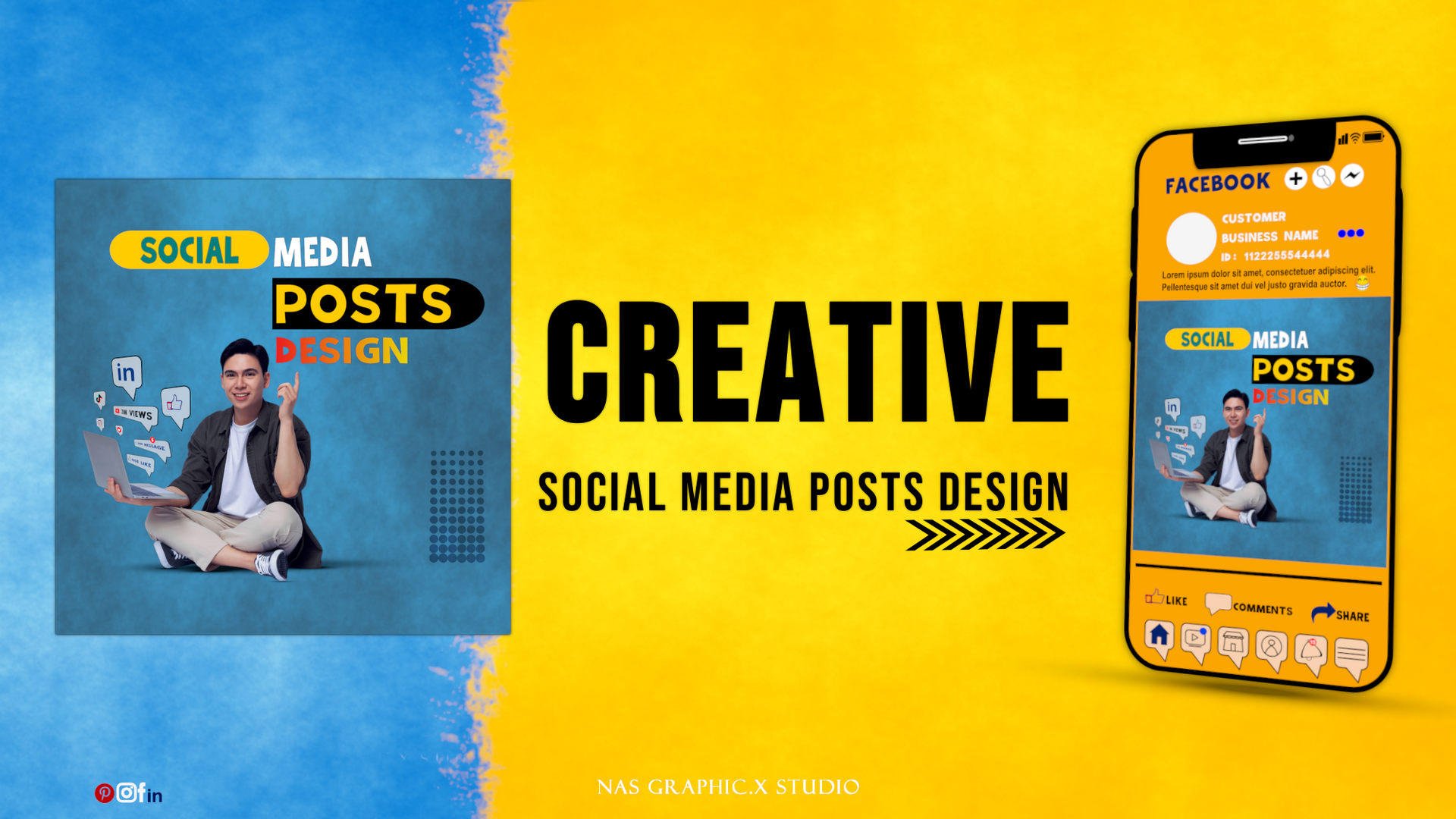 Explore the essence of modern design.Creative social media post by Nas Graphic X Studio.