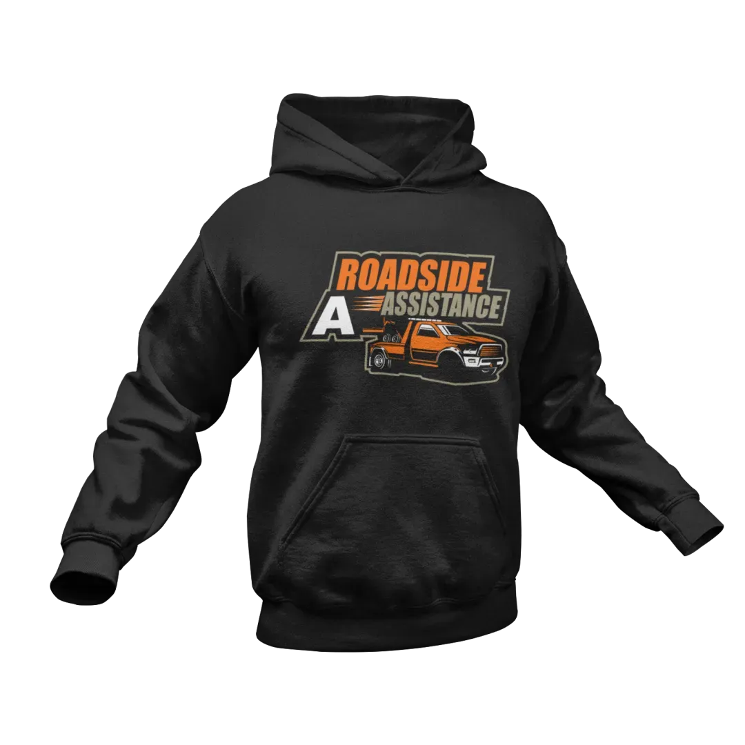 Branded roadside assistance hoodie mockup created by NAS GraphicX Studio