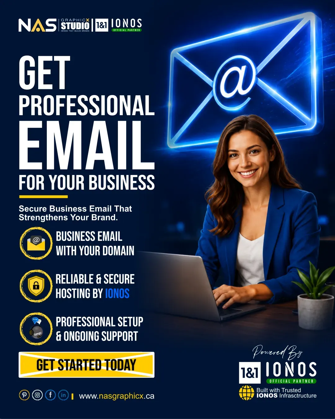 Professional business email with IONOS.