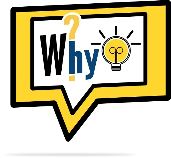 AI search why icon representing customer contact methods