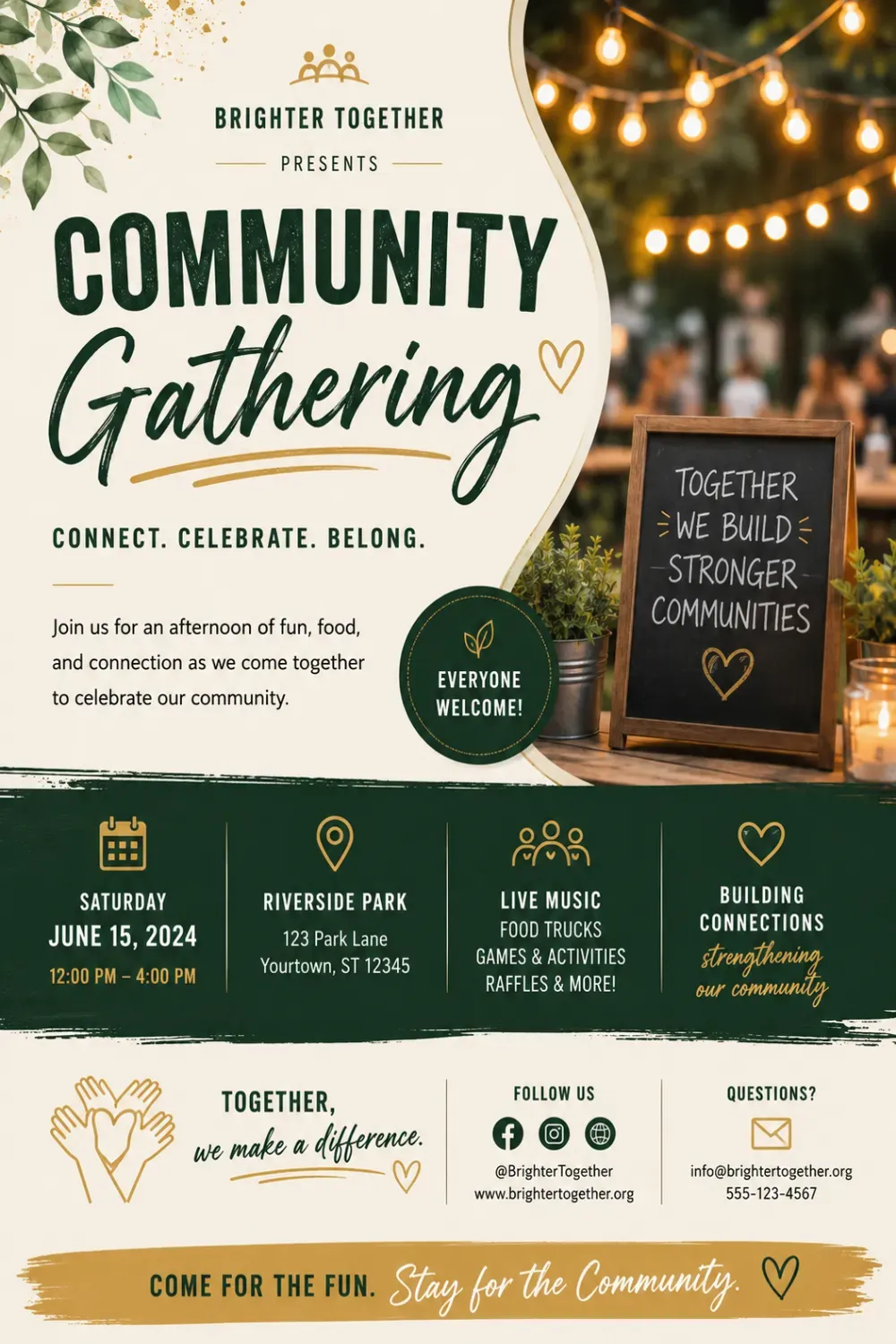 Community event flyer design created by NAS GraphicX Studio.