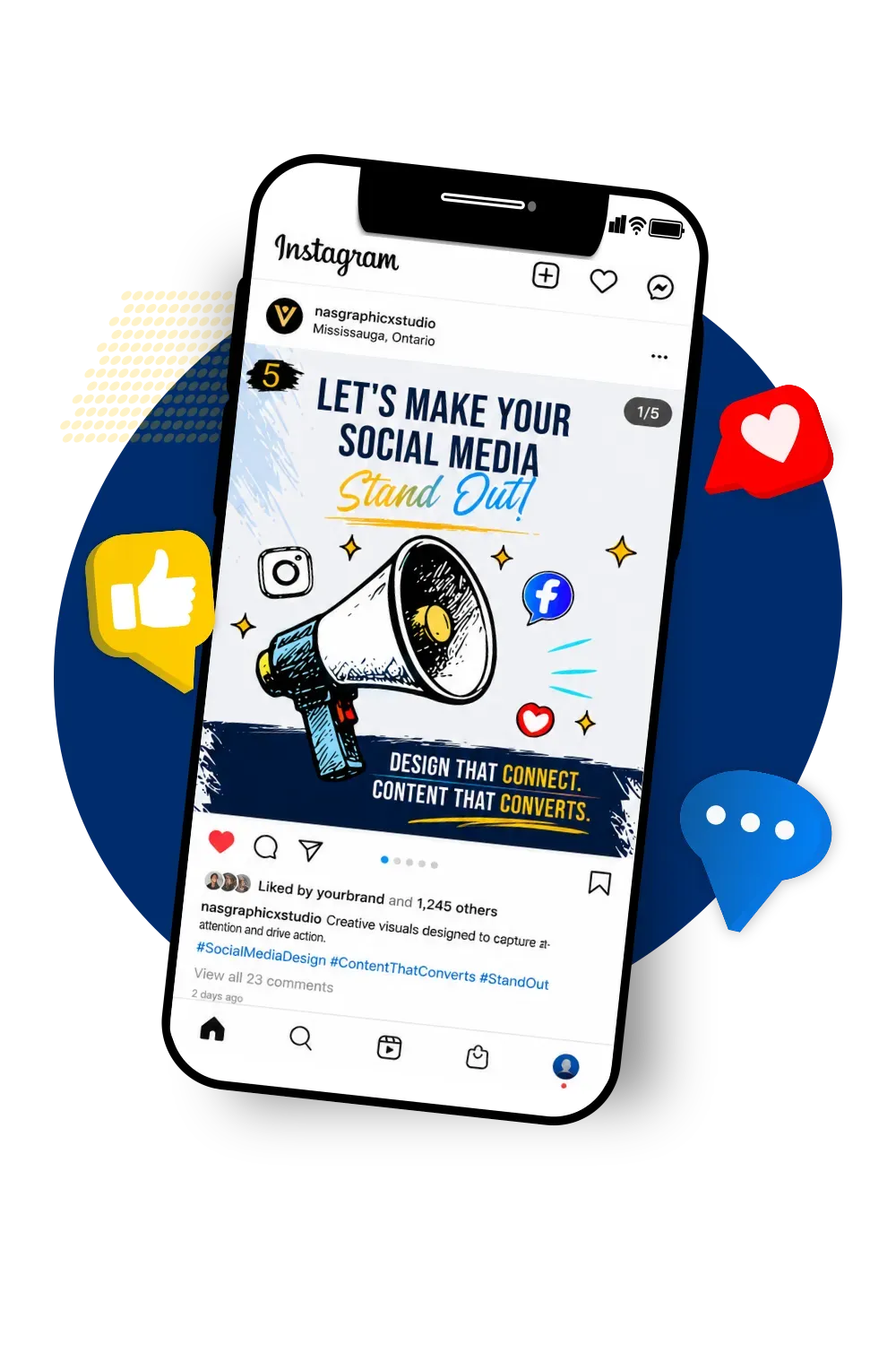 Modern social media promotional graphic designed by NAS GraphicX Studio