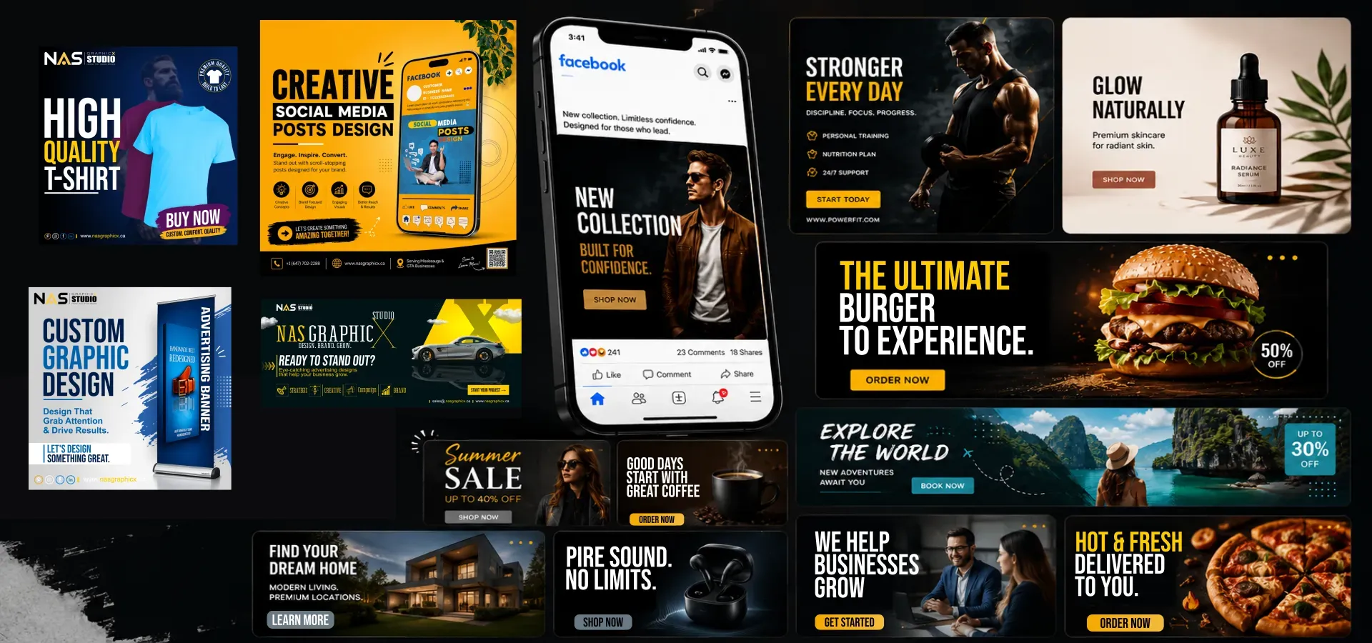 NAS GraphicX promotional banner for professional AI design refinement services-Contact us nas-graphicx-social-media-graphic-design-services-banner