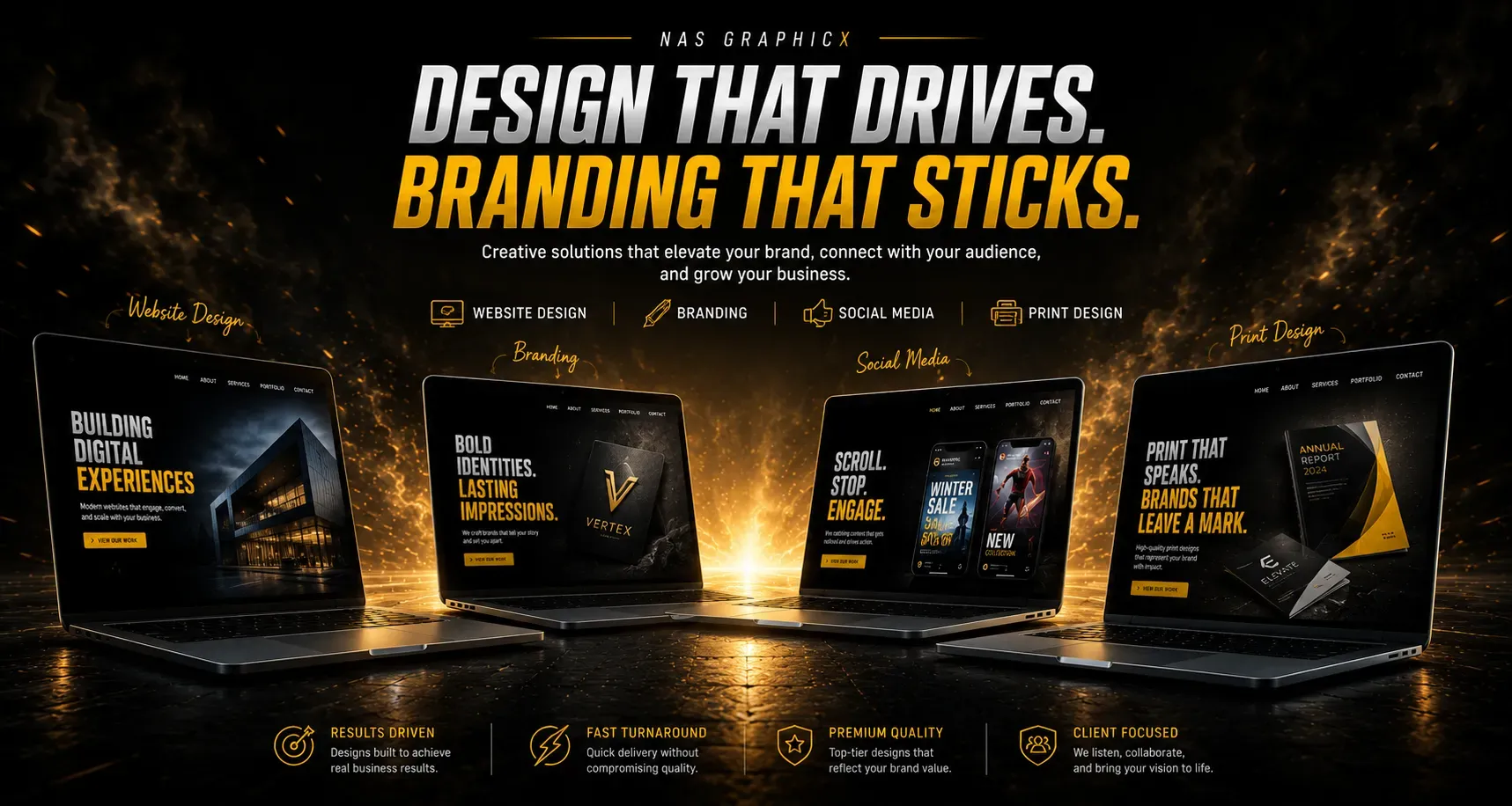 Design Creative Advertisement by Nas Graphic X Studio for your website