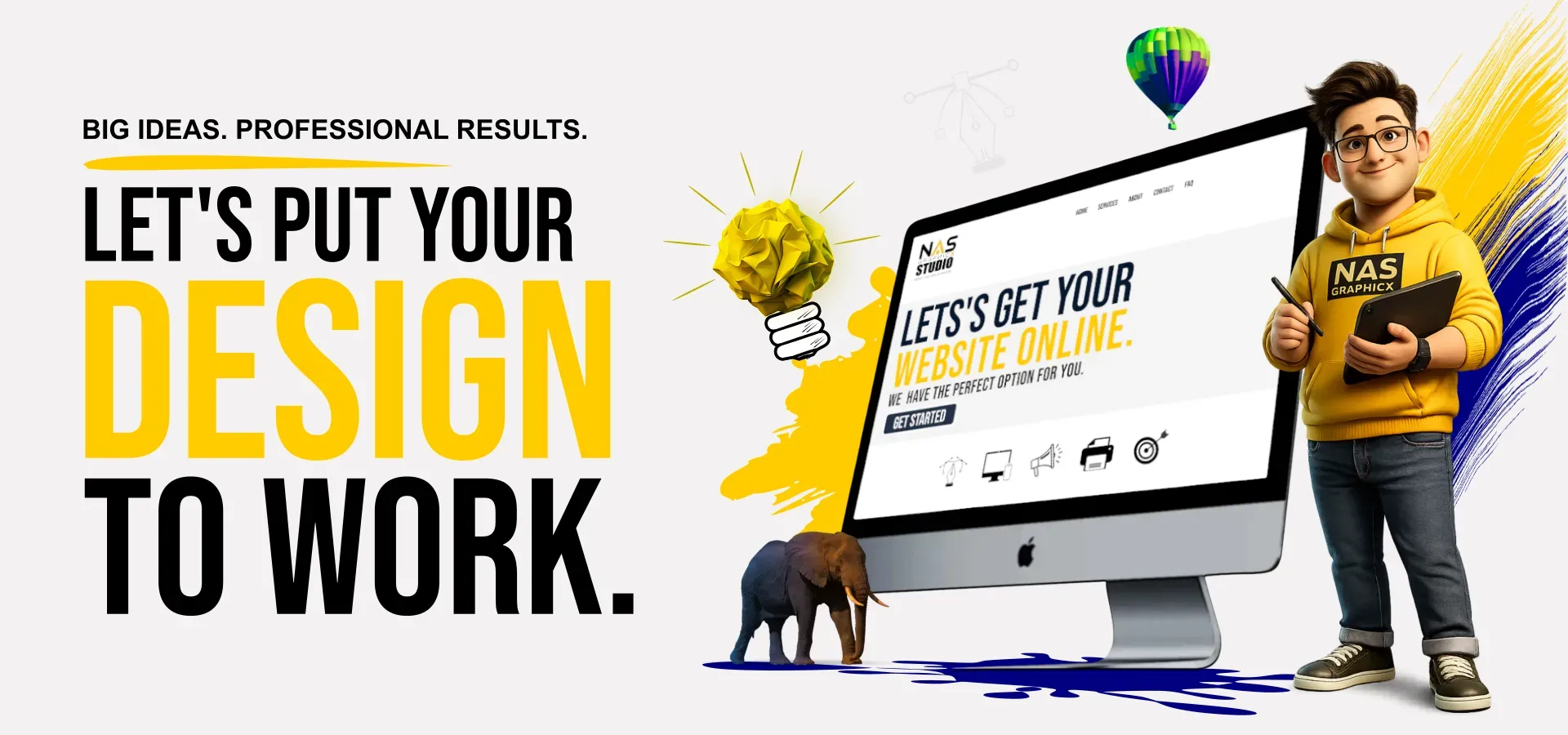 Professional website design services by NAS GraphicX Studio in Mississauga.