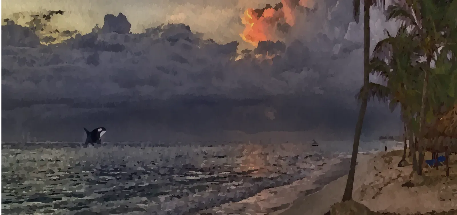 NAS GraphicX Studio hero banner with ocean sunset background and Graphic Design Agency text