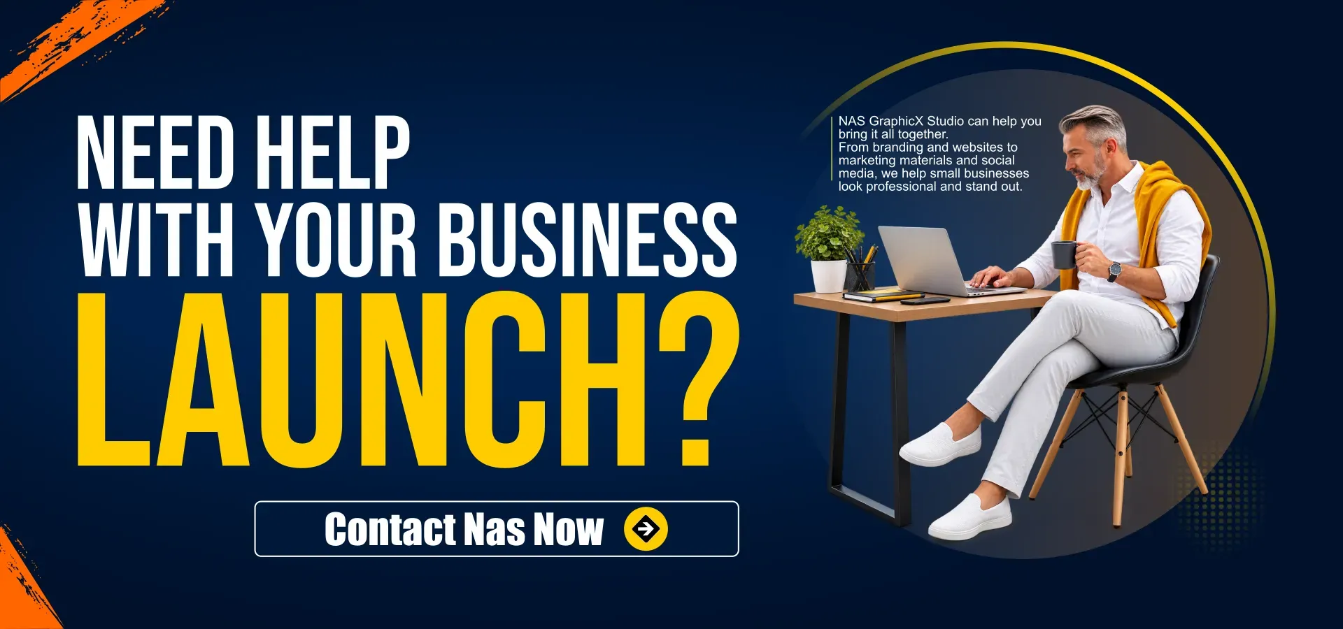 NAS GraphicX design services for small businesses needing help with branding, websites, social media and marketing materials.