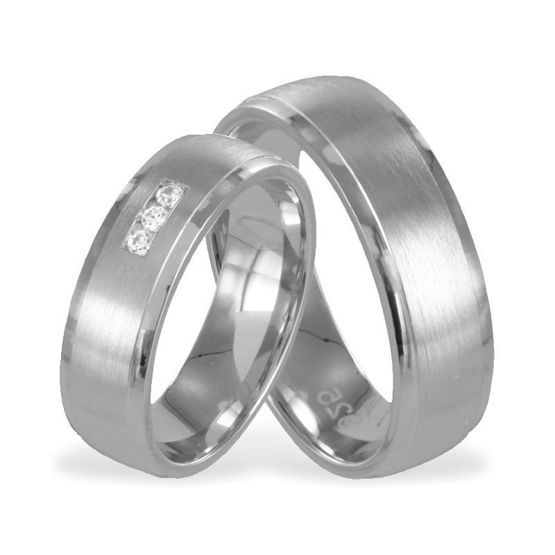 Verlobungs Ehe oder Freundschaftsring aus massiven 925 Silber