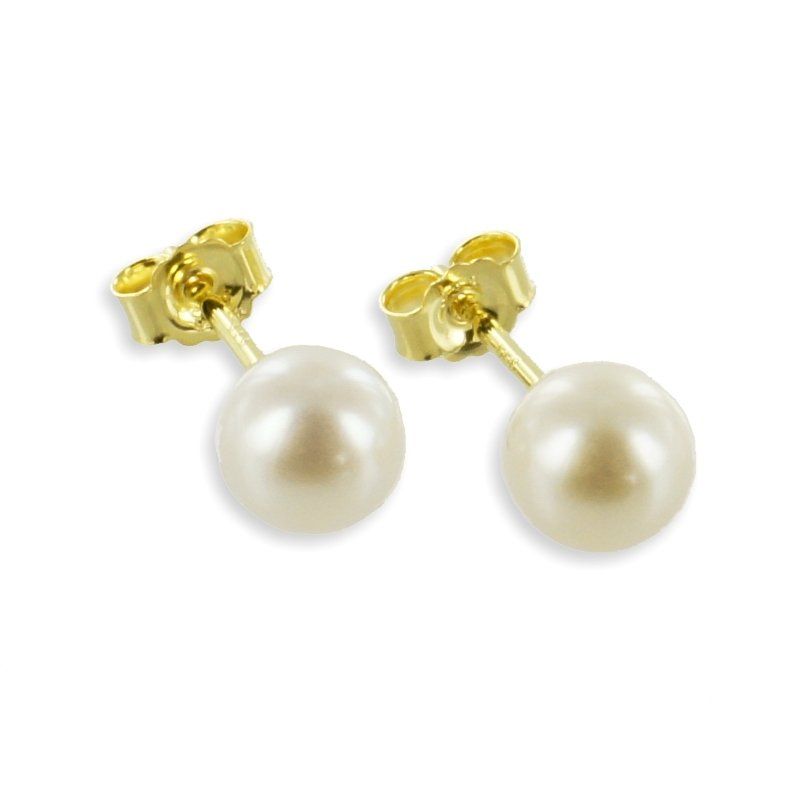 Perlen Ohrstecker in verschiedenen Perlengrößen aus Gold