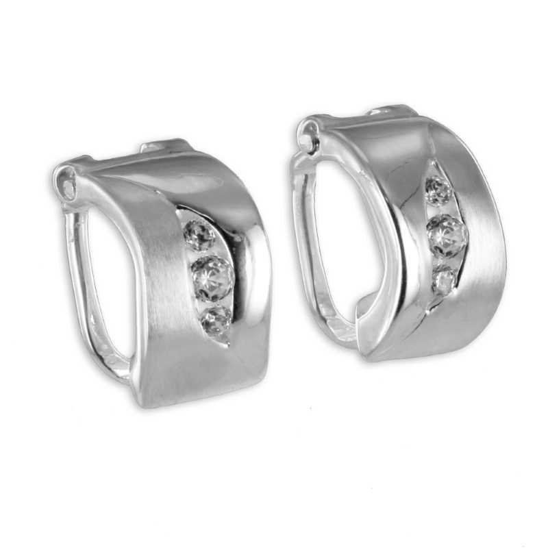 Silber Ohrclip mit Qualitätsclip als dekorativer Ohrschmuck ohne ein Ohrloch zu stechen.