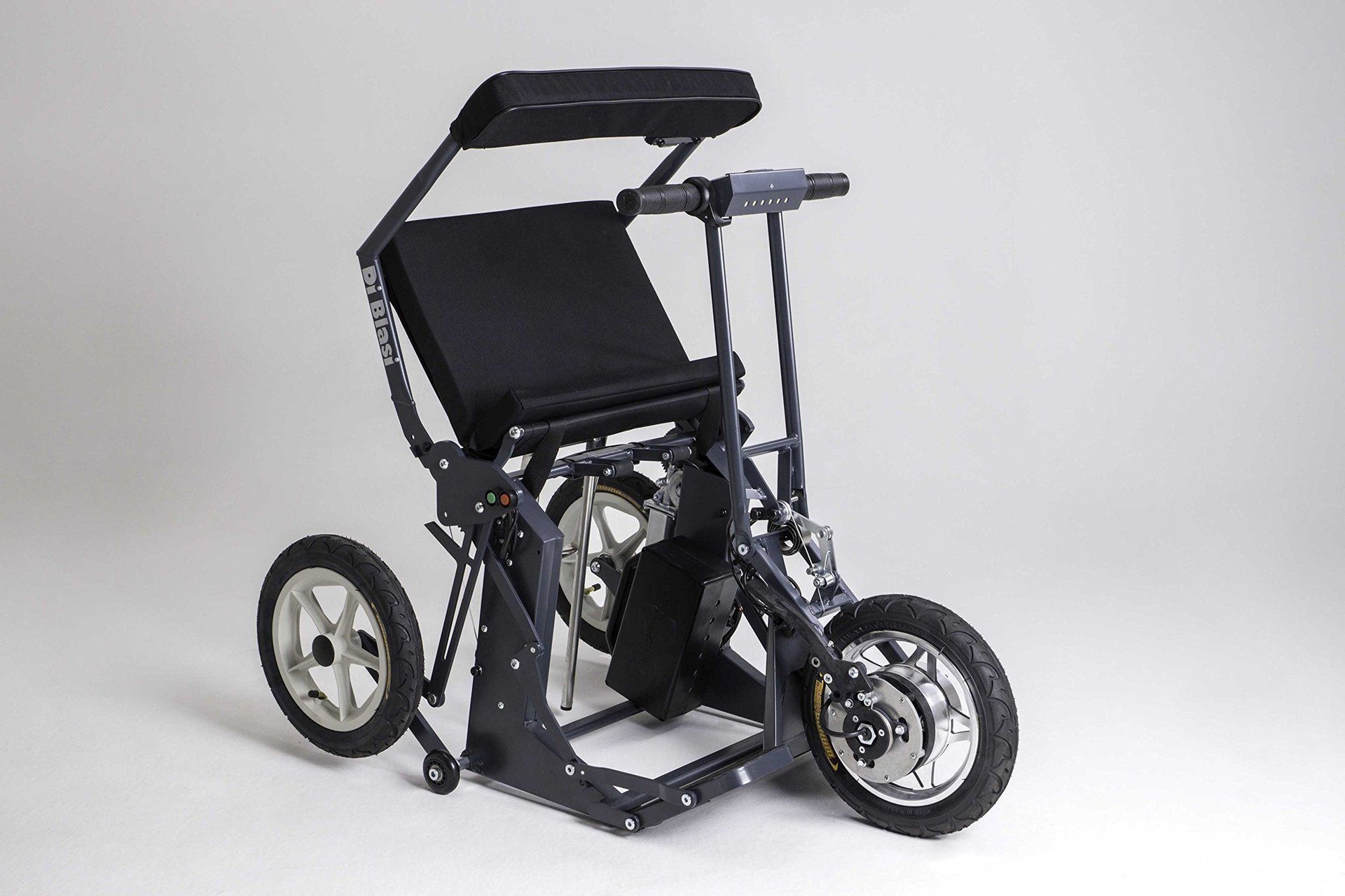 Pliage électrique du Scooter Diblasi R30 noir graphite ouvert