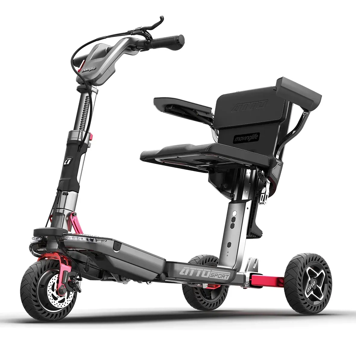 Accessoires accoudoirs pliable du scooter ATTO SPORT pliage électrique pour mobilité réduite, batterie lithium