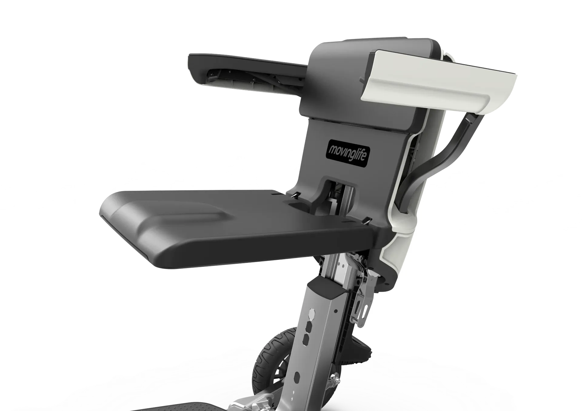 Extra stability, comfort and security
Fold out of the way when getting on or off ATTO
Single installation, no need to remove when ATTO is folded
Works seamlessly with other ATTO Accessories