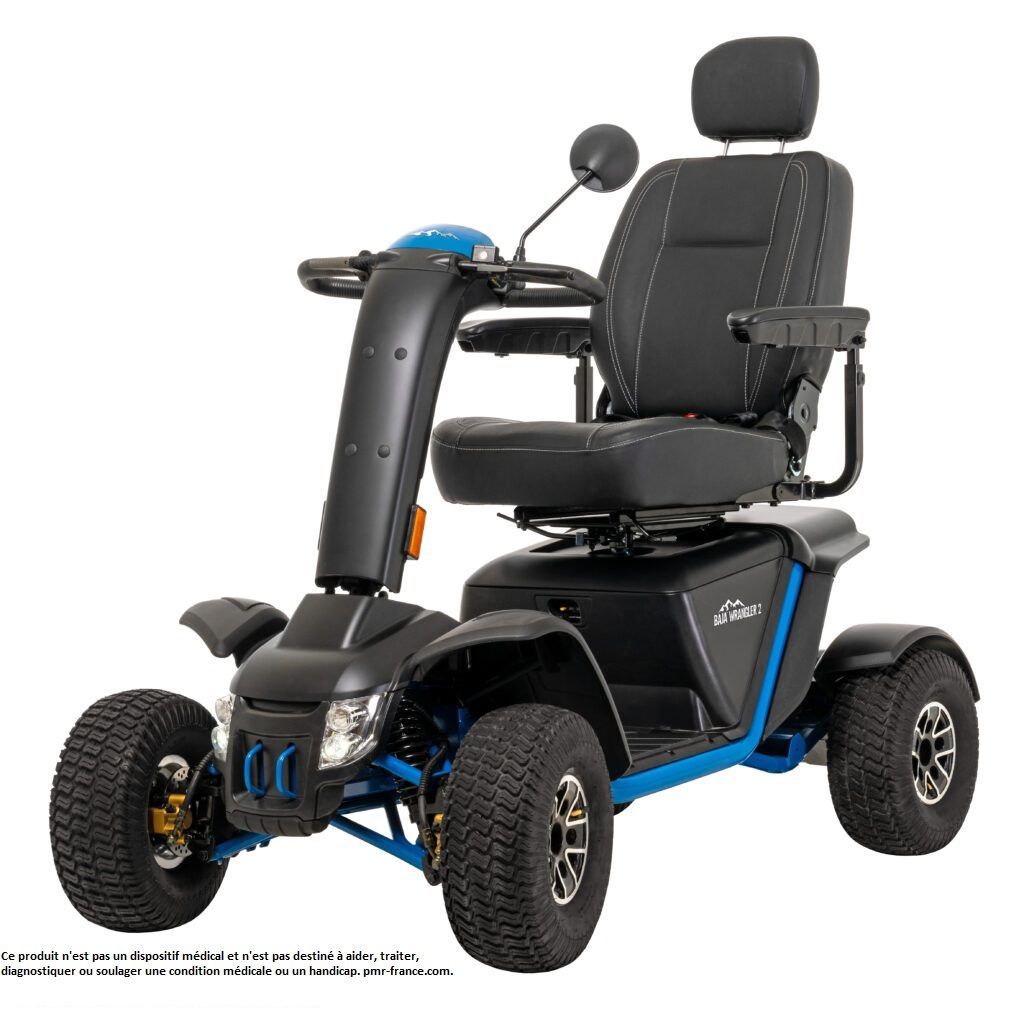 Scooter électrique tout-terrain pour personne à mobilité réduite, offrant liberté et accessibilité dans divers environnements