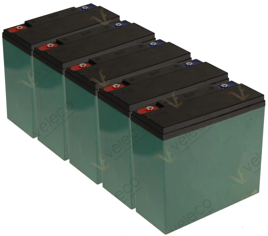 Ensemble de batteries AGM 5×12 Modèle: Advena, Cristal, Draco, Faster, Gravis, ZT15, ZT18, ZT63,