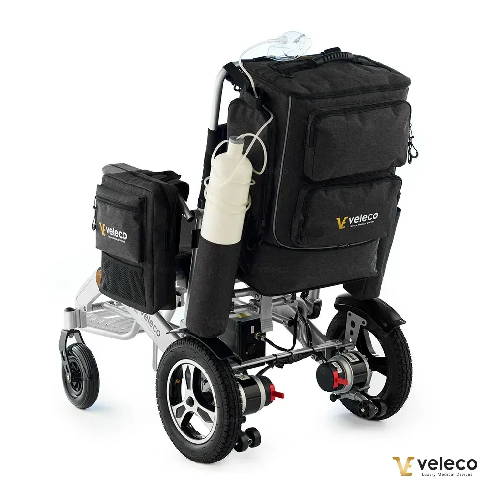 Accessoire pratique pour votre scooter de mobilité Veleco : sac d'accoudoir latéral