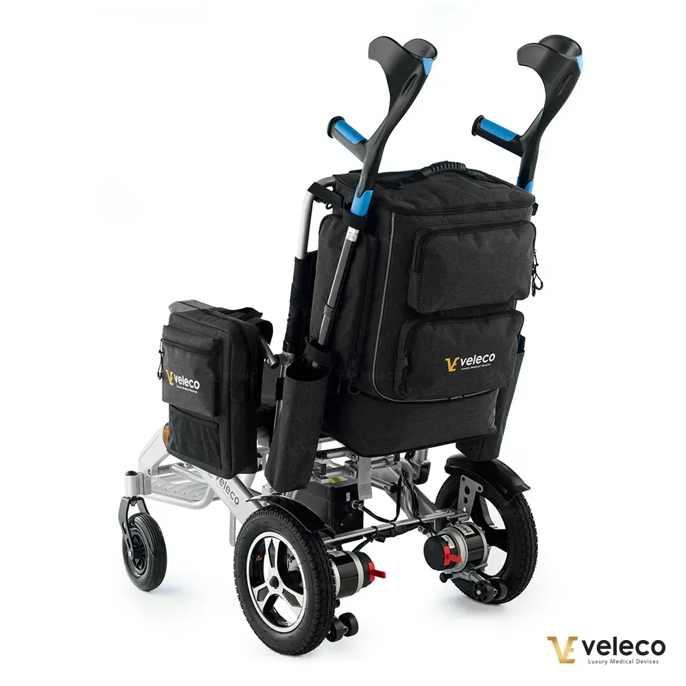 Accessoire pratique pour votre scooter de mobilité Veleco : sac d'accoudoir latéral