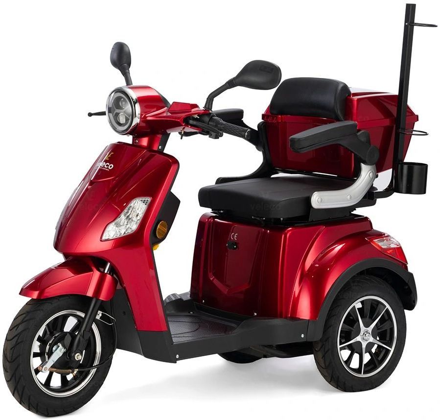 Scooter Draco VELECO à 4 roues, siège, batterie lithium, moteur 800 W, idéal pour PMR ou handicap