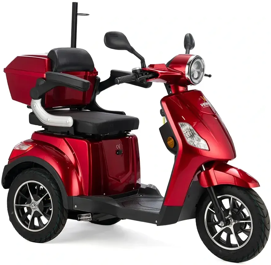 SCOOTER DRACO ROUGE VELECO HOMOLOGUÉE ROUTE avec batterie Li-Ion 800 Watts