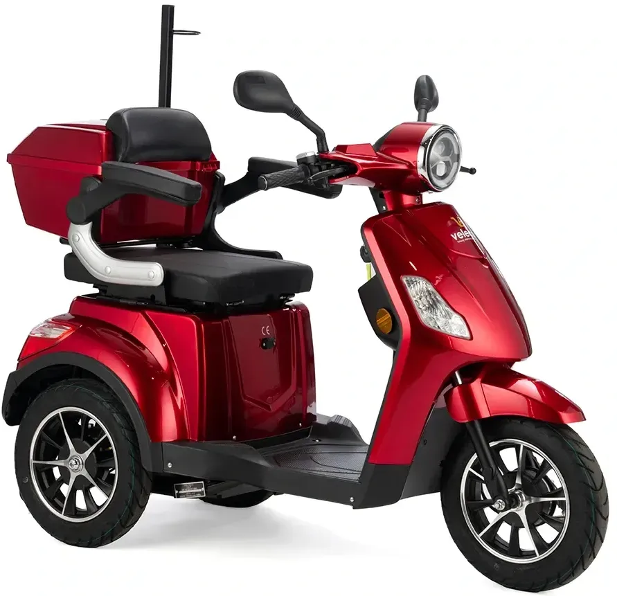 Scooter électrique Draco VELECO avec siège, 4 roues, batterie au lithium et moteur 800W pour personnes à mobilité réduite ou handicap
