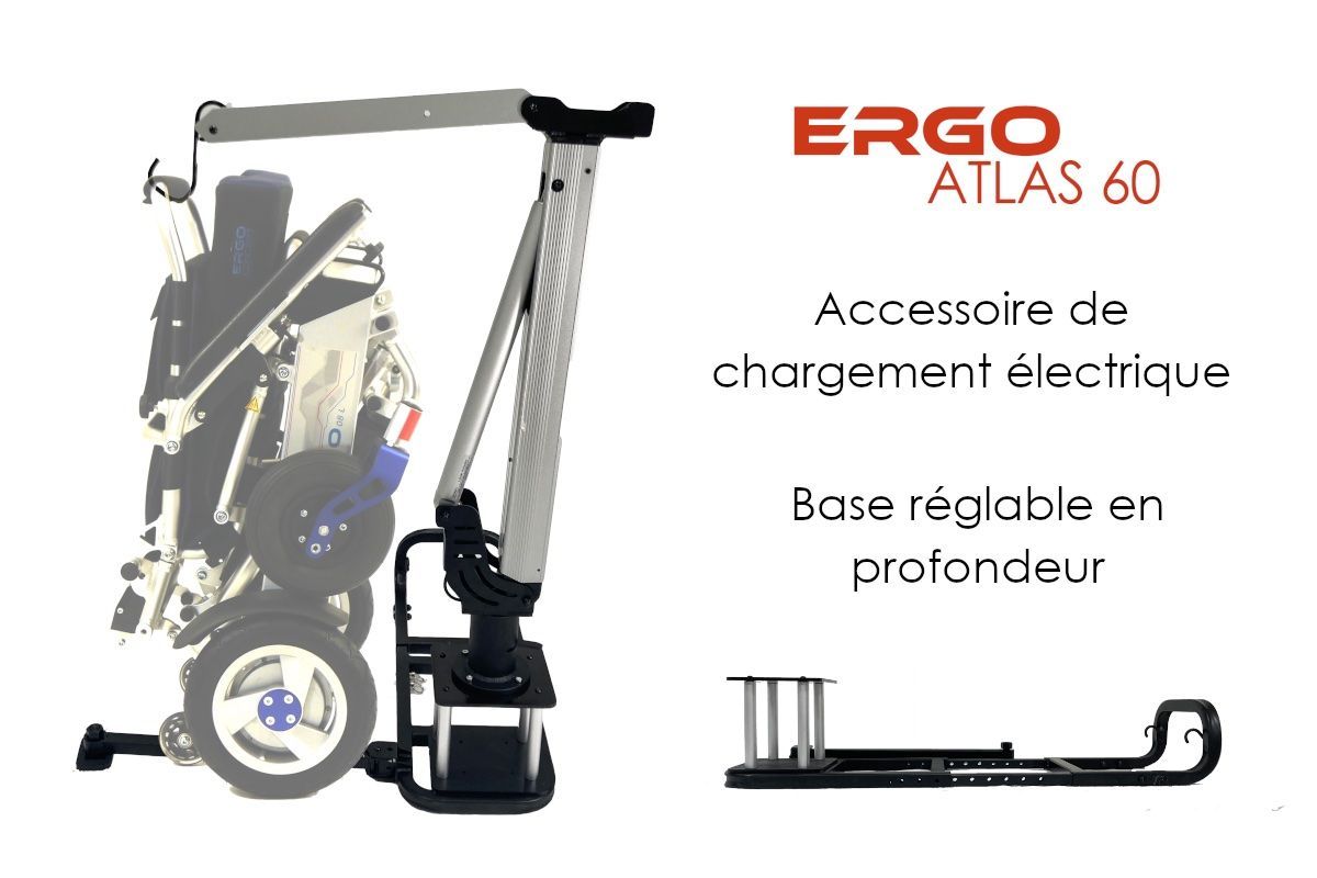 NOUVEAU MODÈLE avec base réglable en profondeur. Charge maximum : 60kg. ERGO ATLAS 60