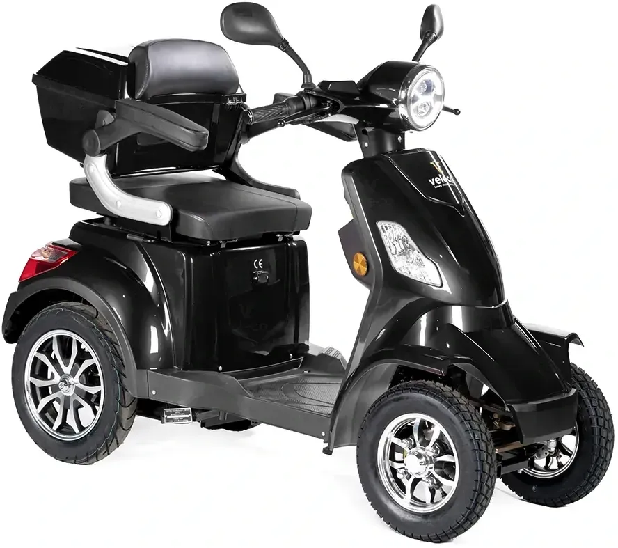 Scooter électrique FASTER de VELECO, 1000 watts, conçu pour la mobilité réduite et le handicap, pour une meilleure autonomie et liberté de déplacement