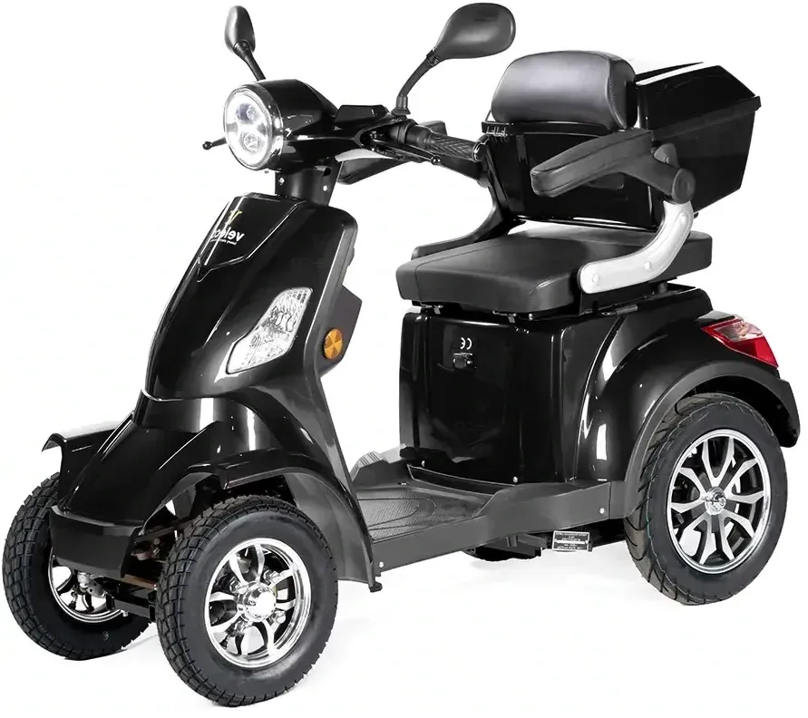 SCOOTER ÉLECTRIQUE POUR PMR PERSONNES À MOBILITÉ RÉDUITE VELECO FASTER ROUGE 1000 WATTS HOMOLOGUÉE ROUTE