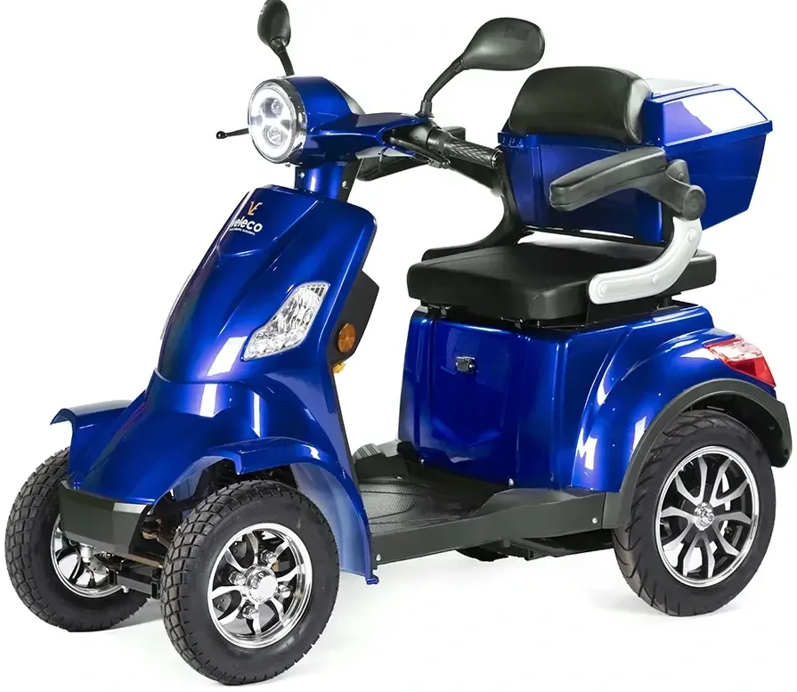 SCOOTER ELECTRIQUE POUR PMR PERSONNES À MOBILITÉ RÉDUITE VELECO FASTER BLEU1000 WATTS HOMOLOGUÉE ROUTE