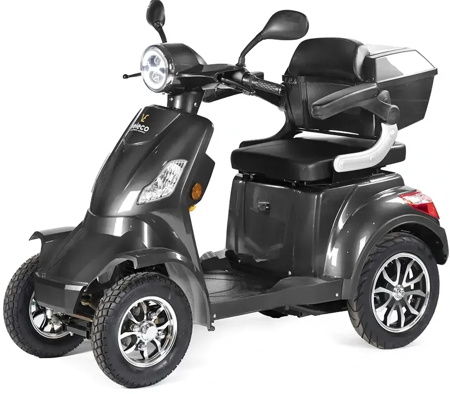 Scooter électrique FASTER VELECO 1000W, idéal pour personnes à mobilité réduite. Confortable, sûr et puissant pour une mobilité facilitée