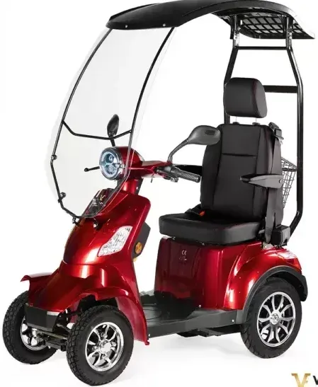 Scooter FASTER avec toit pour une sortie confortable. Protégez-vous du soleil et profitez pleinement de l'extérieur