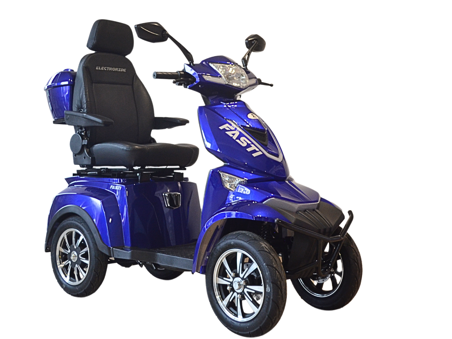 Scooter électrique FASTI MAX ELECTRORIDE avec siège, batterie lithium et moteur 1000W, idéal pour la mobilité réduite