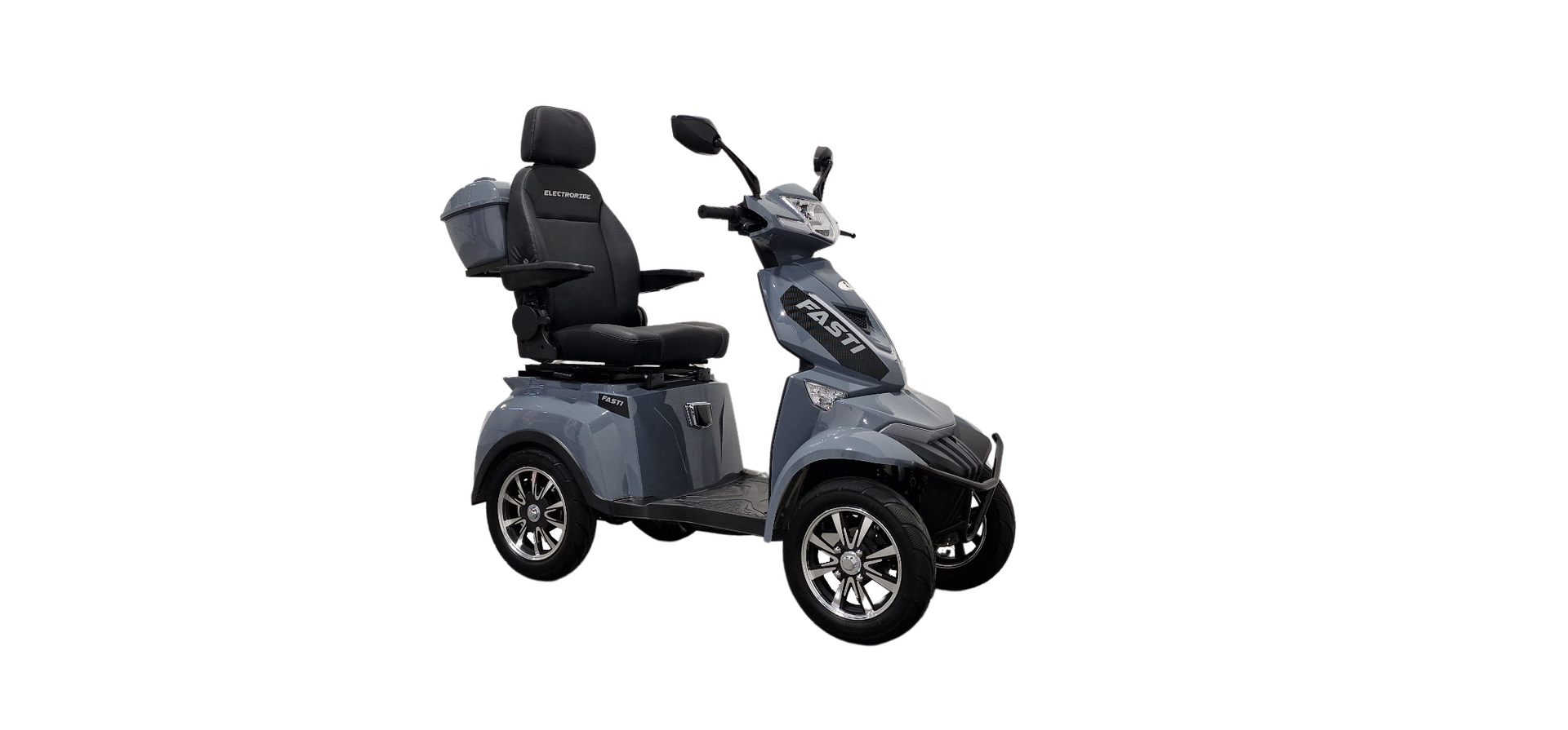 Scooter électrique à 4 roues FASTI MAX ELECTRORIDE avec siège, batterie au lithium et moteur de 1000 watts pour personnes à mobilité réduite ou handicap
