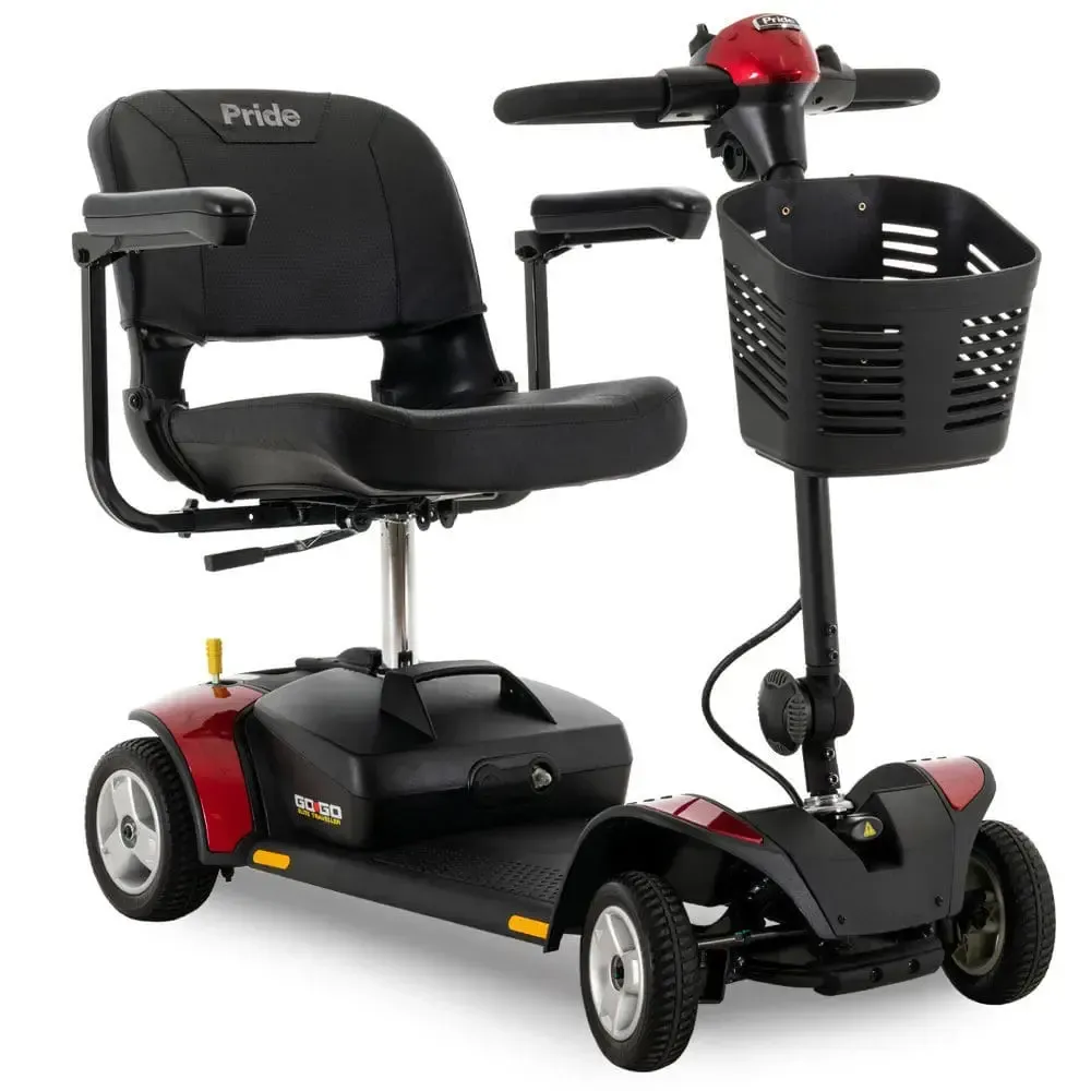 La conception compacte du Go-Go Elite Traveller® vous permet de manœuvrer facilement dans des espaces restreints tout en offrant une performance extérieure stable.
Avec une capacité de poids de 136 kg, un port de charge dans le timon, un démontage à une main et des vitesses maximales allant jusqu’à 6.4 km/h, il est facile d’aller où vous voulez avec le Go-Go Elite Traveller.
– Le mécanisme automatique du verrouillage permet la séparation du cadre d’une seule main
– Connexion automatique du câble avant-arrière
– Comprend deux kit de capots colorés facilement modifiables – rouge et bleu
– Le système de montage du l’assise fixé sur le cadre offre une stabilité maximale
– Toute nouvelle conception du cadre qui se démonte facilement en 5 pièces ultra légères pour un transport et un rangement pratiques
– Conception modulaire pour la facilité de maintenance