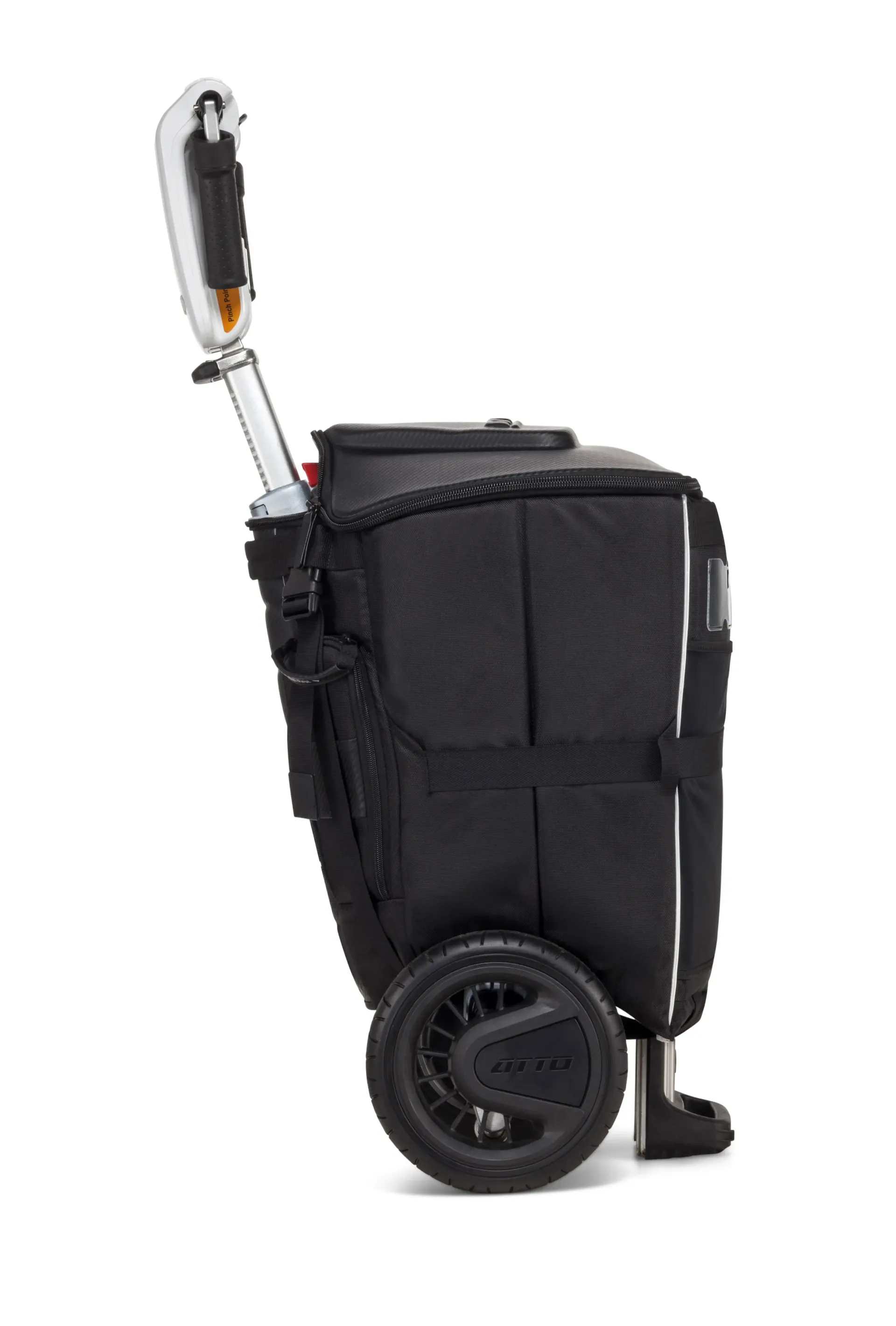 Flight Kit
Make sure your ATTO scooter is protected while you travel, with this super-protective cover that safeguards from any harm that can be caused by careless handling, outdoor weathering and long-term storage. Use the Kit to cover the ATTO and store or transport in trolley mode, store it easily on the backrest while driving.
Safeguards your ATTO at all times
Gives you peace of mind while travelling
Easy to use, attach and remove
Bonus rear safety reflectors for extra visibility