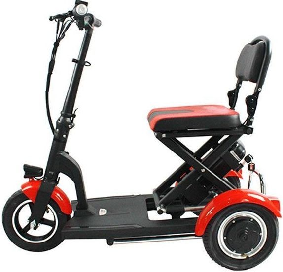TRICYCLE TROTTINETTE SCOOTER ÉLECTRIQUE 3 ROUES PMR STABLE 19 KG FOLDING 300 WATTS AVEC SIÈGE