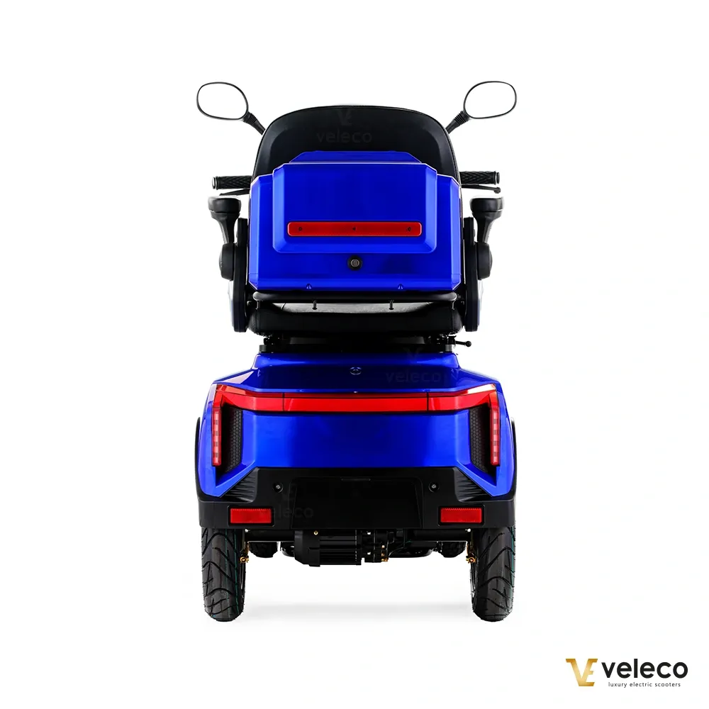 Scooter électrique GRAVIS de VELECO : mobilité accrue avec moteur 1000W et batterie lithium, idéal pour personne à mobilité réduite