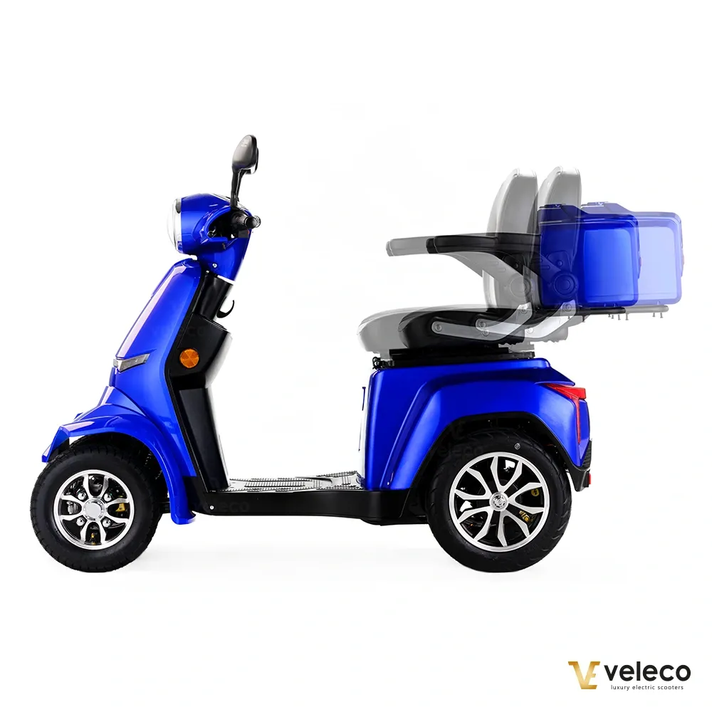 Scooter électrique GRAVIS de VELECO, moteur 1000 watts, batterie lithium amovible, idéal pour la mobilité réduite