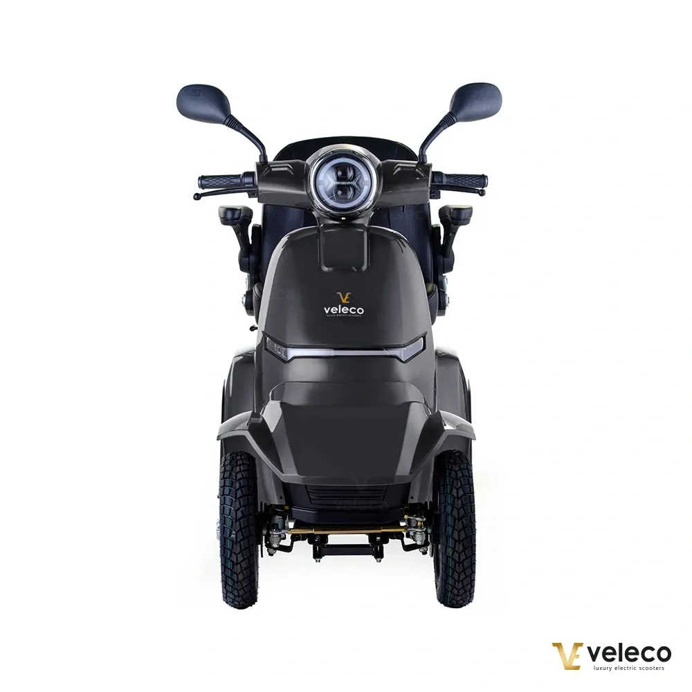 Scooter électrique GRAVIS de VELECO : mobilité facilitée avec moteur 1000W, batterie lithium amovible et coffre intégré