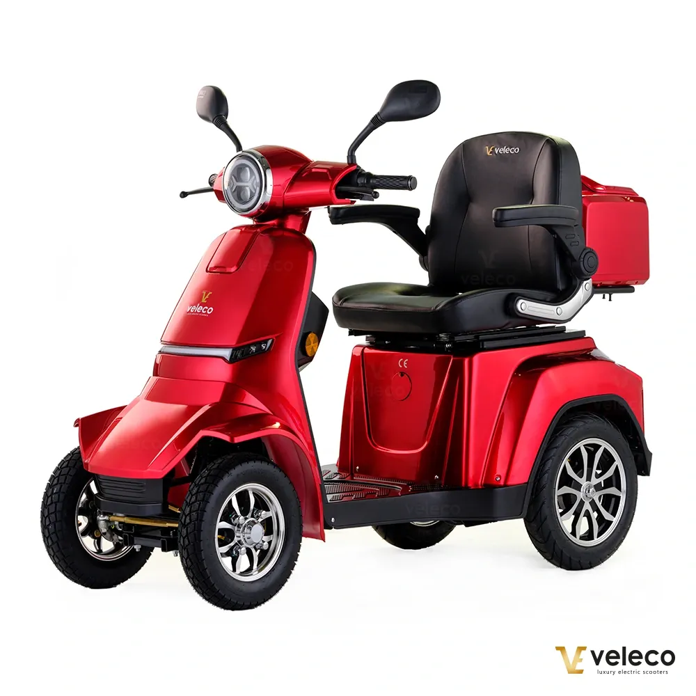 Photo du scooter électrique GRAVIS de VELECO : puissant moteur 1000W, batterie lithium amovible pour mobilité réduite ou handicap